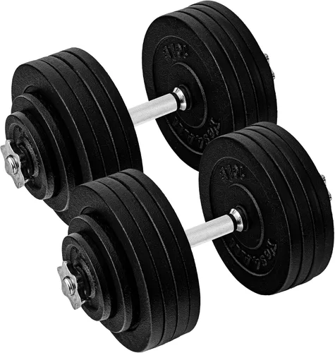Vista 8 de Yes4All Old School Adjustable Dumbbell Set with Weight Plates, Star Lock Collars/Connector, 40lbs to 200lbs Adjustable Weight Plates Set
