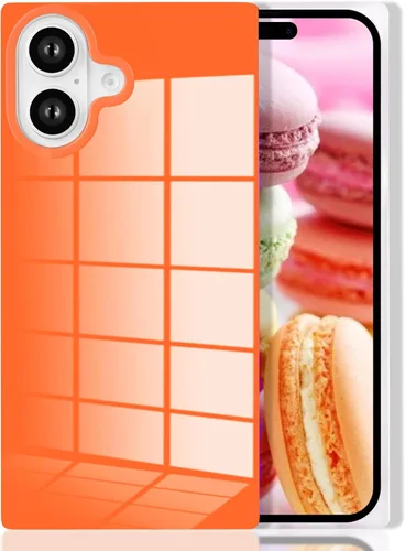Vista 54 de Funda rectangular compatible con iPhone 15 Neon para mujer, diseño de lujo de fluorescencia brillante, flexible, suave, delgada, de gel de goma TPU