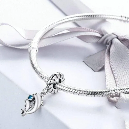 Vista 3 de Junyi Jewelry Abalorio de plata de ley 925 con diseño de animales de la suerte, para pulsera Pandora