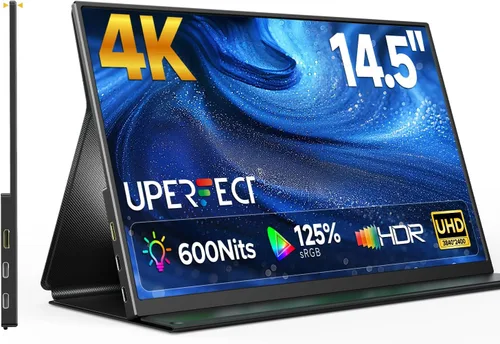 Vista 11 de UPERFECT Monitor portátil de 18" 2K 144Hz, 100% DCI-P3 400 liendres