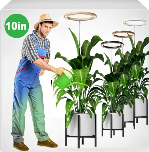 Vista 8 de Luces de cultivo de 10 pulgadas para plantas de interior de espectro completo, 160 luces LED grandes para plantas de interior, lámpara de cultivo