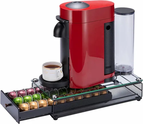 Vista 7 de ZCDCP Nespresso Vertuo - Soporte para cápsulas de café, cajón, color negro, 30 cápsulas