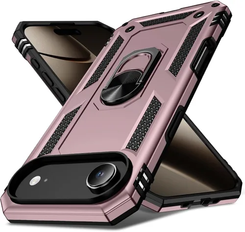Vista 12 de Korecase Funda para iPhone 17 Pro con soporte de anillo, grado militar, resistente, a prueba de golpes, protección de cuerpo completo para Apple
