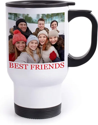 Vista 6 de Amazing Items Regalos para papá, taza de viaje personalizada con nombre y texto, añade tu foto, 8 fuentes y colores diferentes, vaso de viaje de 14