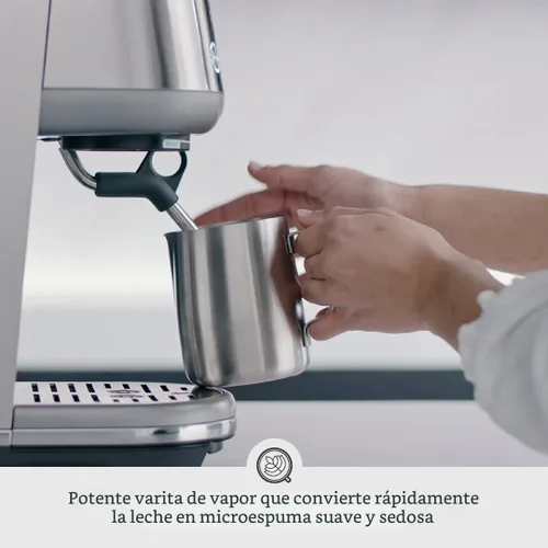Vista 7 de Breville Bambino BES450BSS, máquina de café expreso de acero inoxidable cepillado