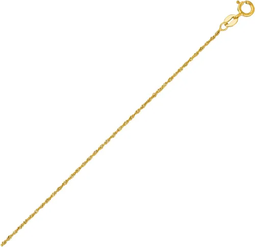 Vista 2 de Ritastephens Tobillera Singapur Sparkle de oro amarillo de 14 k de 10 pulgadas, Metal