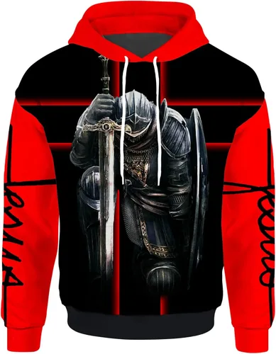 Vista 7 de Sudaderas con capucha unisex con estampado realista en 3D para hombres y mujeres Aztec01