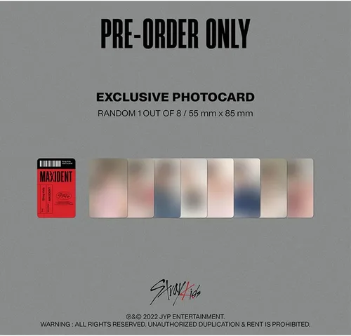 Vista 7 de Stray Kids [MAXIDENT ] Versión de la funda (2 cubiertas al azar) + tarjeta de fotos exclusiva de pre-pedido