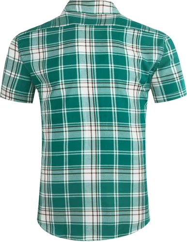 Vista 2 de Men's Button Down Plaid Short Sleeve Work Casual Western Shirt