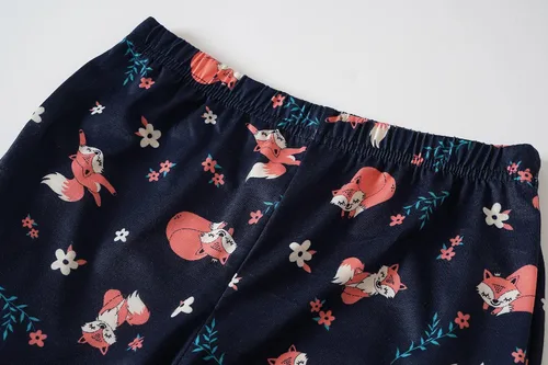 Vista 4 de Vopmocld Conjuntos de pijama de algodón de manga larga para niñas jóvenes, ropa de dormir y camisas