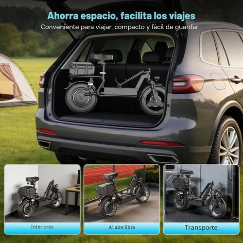 Vista 7 de Scooter eléctrico con asiento para adultos, motor de pico de 1000