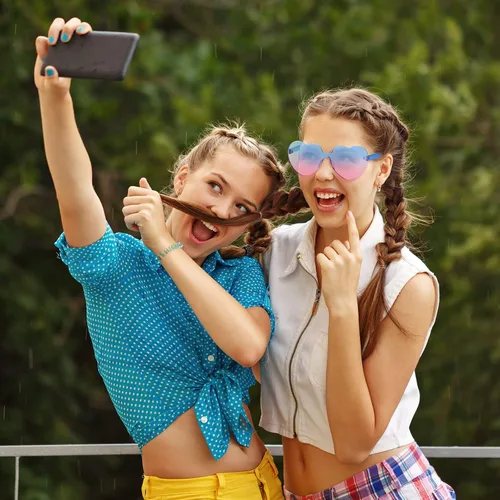 Vista 5 de Maxdot - Lentes de sol transparentes sin marco con forma de corazón para fiestas