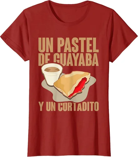 Vista 68 de Funny Cuban Coffee Guayaba Guava Breakfast T Shirt T-Shirt Asphalt Grey