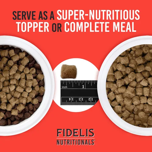 Vista 3 de FIDELIS Alimento crudo liofilizado para perros – Decoración de carne de res alta en proteínas y comida para los comensales exigentes – Nutrición