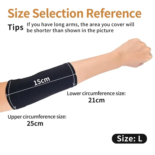 Vista 2 de Chrontier - Funda para tatuajes de un solo brazo inferior antideslizante, corrector de muñeca, banda de soporte de compresión para muñeca para dolor