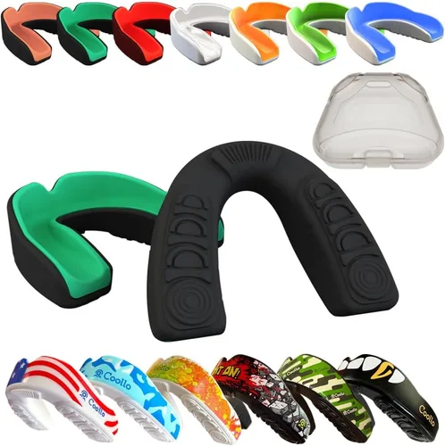 Vista 14 de Protector Bucal Hervir y Morder (Jóvenes y Adultos) DA Boquilla Deportiva de Ajuste Personalizado para Fútbol Americano, Hockey, Rugby, Lacrosse