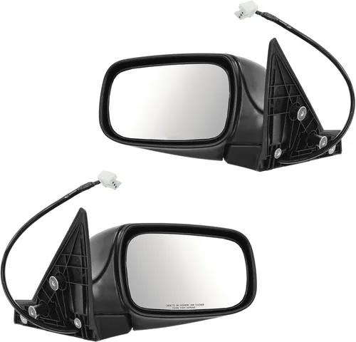 Vista 137 de TRQ Conjunto de 2 piezas de espejo lateral para conductor y pasajero, ajuste eléctrico, sin calefacción, sin memoria, color negro, compatible