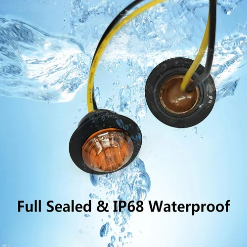 Vista 4 de 10 Uds. ámbar 12V impermeable barco marino cubierta interior cortesía cabina decoración luces de navegación para yate, barco, proa, popa, pesca
