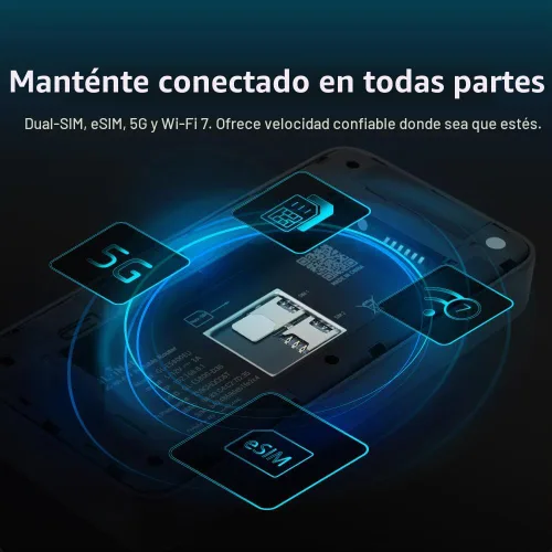 Vista 4 de GL.iNet GL-E5800 NA MUDI 7 5G Tri-Band Wi-Fi 7 Router de viaje con eSIM