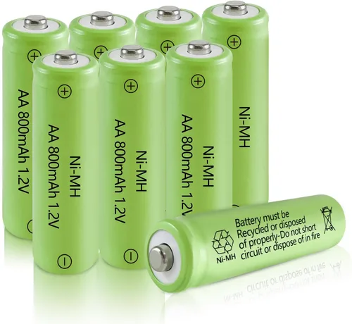Vista 11 de Baterías recargables AA Ni-MH, doble A 1.2V 800mAh batería solar, paquete