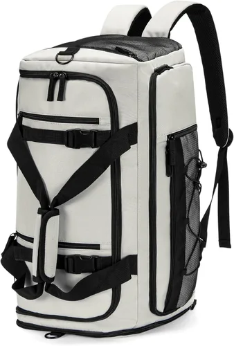 Vista 8 de CLUCI Bolsa de gimnasio para hombres y mujeres, bolsa de viaje deportiva, mochila de viaje para gimnasio, fin de semana, mochila con compartimento