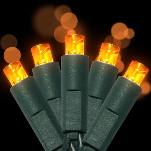 Vista 13 de Juego de 50 luces LED de Navidad de 0.197 in de gran angular, para exteriores, para jardín, patio, árboles, decoración de iluminación, cable verde