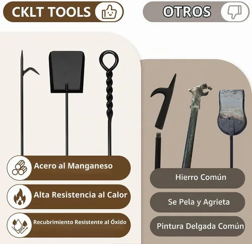 Vista 6 de Juego de herramientas para chimenea de 30 pulgadas con soporte, 4 Negro