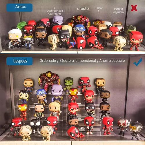 Vista 3 de bigantss Estante acrílico de 9 pulgadas para organizador de perfumes, estantes Funko POP de 4 niveles, organizador de colonia, soporte de exhibición