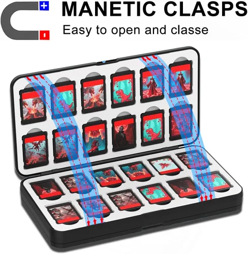 Vista 4 de Switch Game Case for Switch 2 (2025),Switch OLED & Lite,48 Slot Nintendo Switch Game Holder Cartridge for 48 Cartridges & 80 SD Cards,Compact &