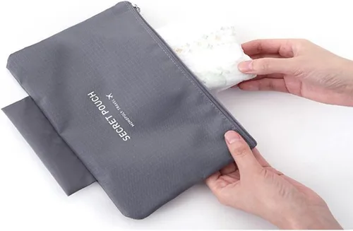 Vista 7 de Vpang portátil multifuncional calcetines ropa interior sujetador organizador caso viaje bolsa de almacenamiento cubo embalaje bolsa cosmética gris