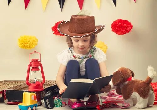 Vista 5 de Disfraz de sombrero marrón de vaquero para niños estilo Woody