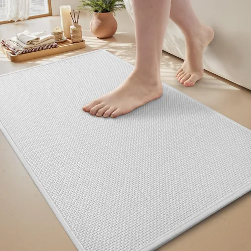 Vista 8 de MontVoo Alfombra de Baño - Alfombras de Baño Ultra Delgadas Antideslizantes para Alfombra de Baño de Secado Rápido, Respaldo de Goma Alfombras