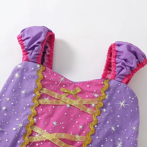 Vista 3 de Disfraz de princesa para niñas, vestido casual de verano para niñas pequeñas