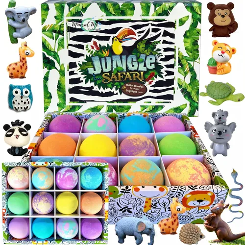 Vista 12 de Bombas de baño para niños con sorpresa en el interior, bombas de baño con joyería sorpresa y caja de joyería, orgánica, hidratante para la piel
