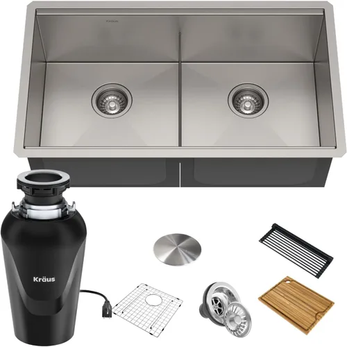 Vista 26 de KRAUS Kore KWU1101-17-PGM - Fregadero de cocina con estación de trabajo de 17 pulgadas con cuenco individual en PVD, de acero inoxidable de calibre