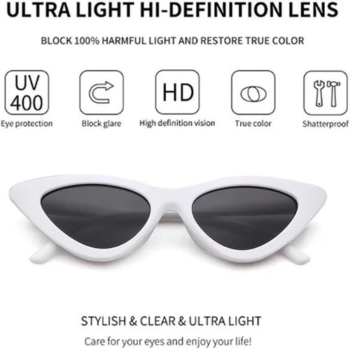Vista 4 de Clout - Gafas de sol estilo vintage estilo retro con ojo de gato para mujer