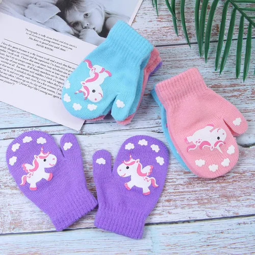 Vista 6 de Cooraby - 6 pares de guantes unisex mágicos de punto, elásticos, de invierno, para bebé