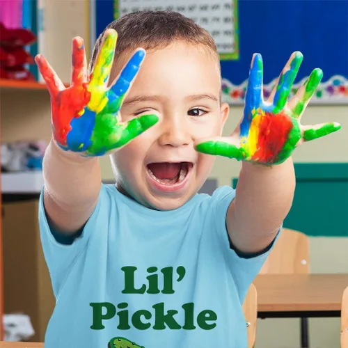 Vista 3 de Cute Rascals Camiseta para niños pequeños Lil Pickle Vegetables Algodón Verduras Ropa para Niño y Niña