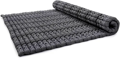 Vista 26 de Leewadee - Colchón de piso plegable - Futón japonés enrollable -Alfombra de tatami triple pliegue - Cama de piso para invitados - Colchón de camping