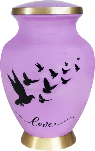 Vista 8 de NANIURN Urnas de cremación para cenizas humanas, mujeres y hombres, urna funeraria para cenizas para mujeres y hombres, modelos de amor decorativos