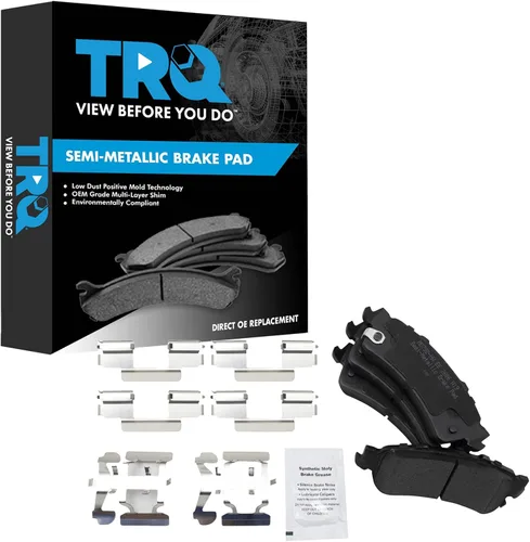 Vista 73 de TRQ Pastillas de freno delanteras semi metálicas compatibles con Ford Expedition 2018-2021 F-150 2018-2020 Lincoln Navigator 2018-2022