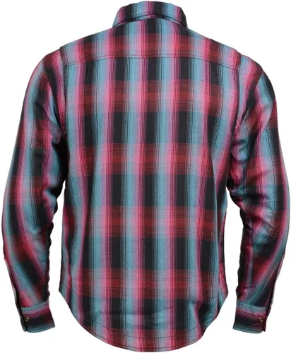 Vista 7 de Milwaukee Leather MPM1654 Men's Plaid Flannel Biker Shirt with CE Approved Armor - Reinforced w/Aramid Fiber