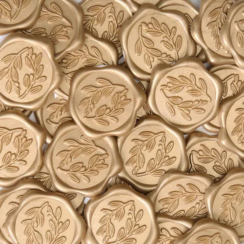 Vista 20 de UNIQOOO Calcomanías de Sello de Cera - Calcomanías de Sello de Sobre de Invitación de Boda de Eucalipto, 50 Piezas Calcomanías Autoadhesivas Hoja