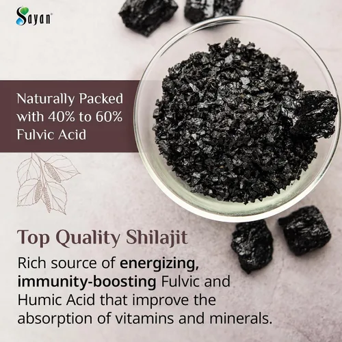 Vista 6 de Sayan Miel orgánica con resina pura Shilajit 7.7 oz/218 g - Potente suplemento de ácido fúlvico - Apoyo al sistema inmunológico, desintoxicación