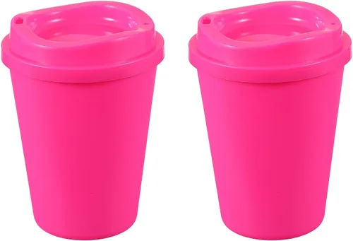 Vista 19 de uxcell 2 tazas reutilizables para café, 16 onzas, café de viaje, color azul Azul claro