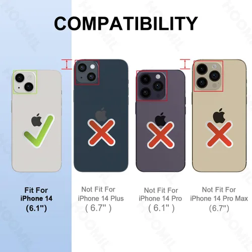 Vista 163 de HOOMIL Funda para iPhone 7 Plus/iPhone 8 Plus de 5.5 Pulgadas, sin amarillamiento, protección contra caídas, cubierta trasera dura transparente