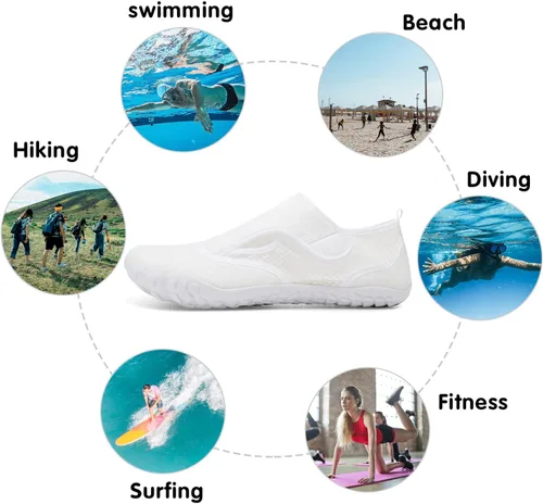 Vista 6 de Zapatos de agua para natación, para mujereshombres, de secado rápido, para playa, senderismo, buceo, navegación, río, deportes acuáticos al aire