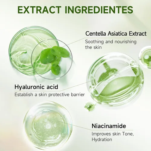 Vista 4 de Centella Protector solar SPF50 PA++++ Calmante Humedad Facial Protector solar Centella Asiatica Protector solar coreano Mate No Blanco Cast Face