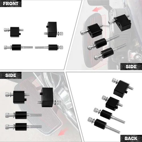 Vista 7 de Kit de Extensión de Piso para Conductor de 1-1/4'' Compatible con Harley Touring Electra Glides, Road Glides, Road Kings, Street Glides 2009-2024
