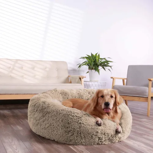 Vista 15 de Hachikitty Calming Donut Cuddler - Cama para perros medianos, 24 pulgadas